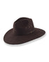 The Ratatat Wide Brim Felt Hat Chocolate, brown wool felt wide brim hat by Fallen Broken Street