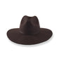 The Ratatat Wide Brim Felt Hat Chocolate, premium Australian wool felt hat with wide brim
