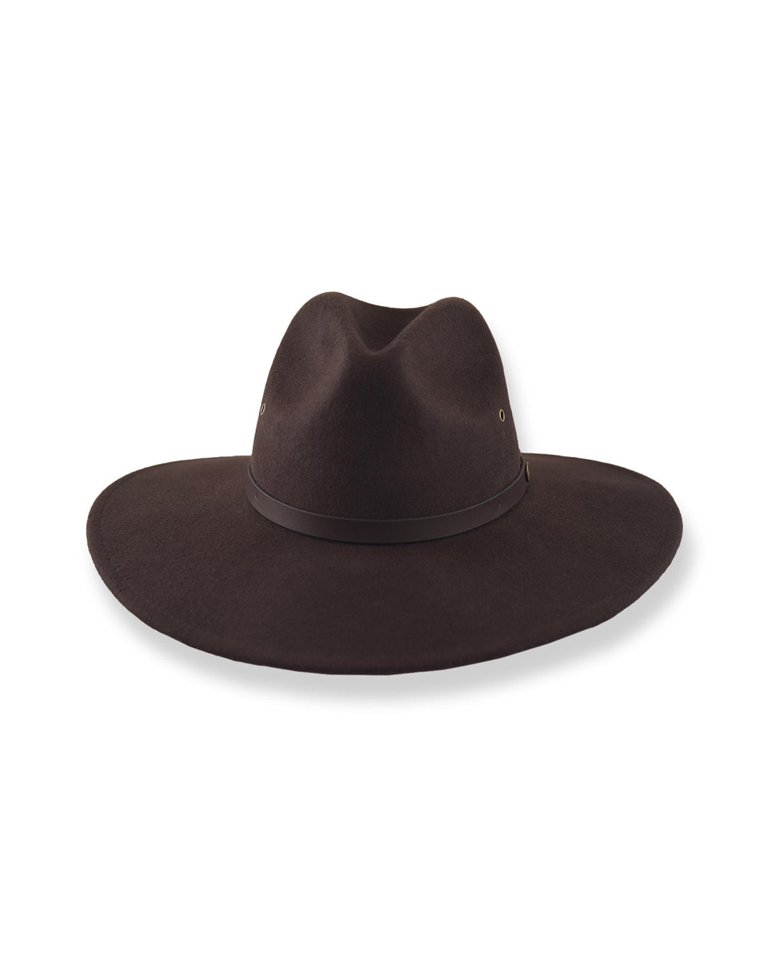The Ratatat Wide Brim Felt Hat Chocolate, premium Australian wool felt hat with wide brim