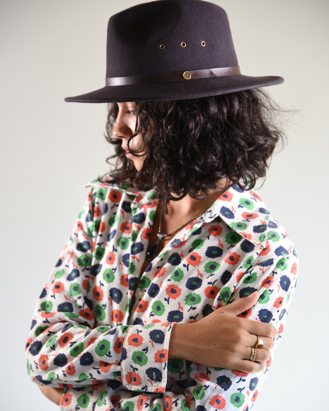Women wearing chocolate brown fedora