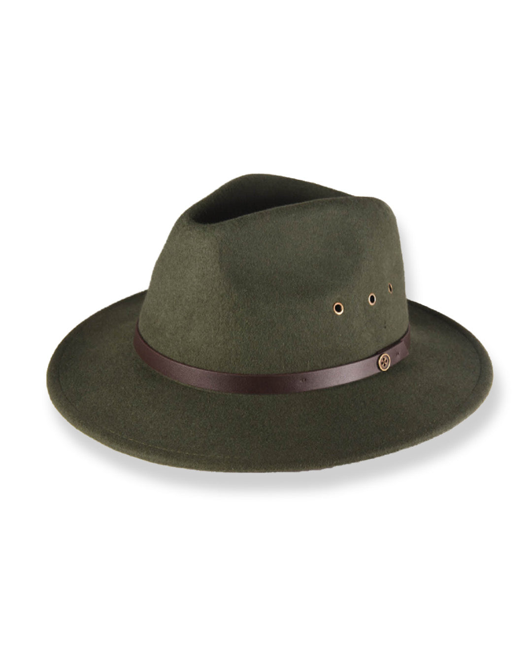 Forest Green Wool felt Hat by fallenbrokenstreet
