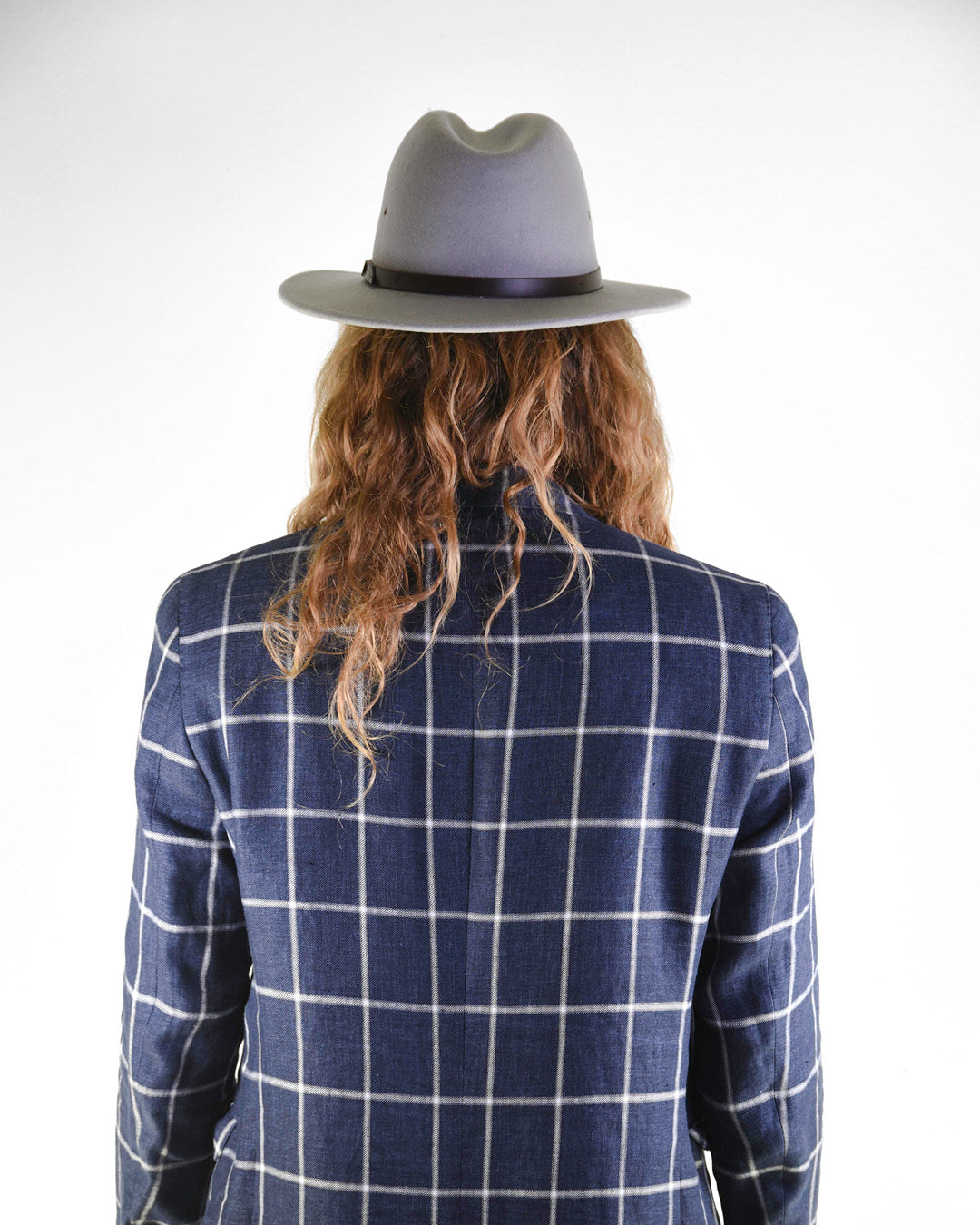 back view  Ratatat Felt Hat Grey studio product shot Australian wool felt classic grey shade
