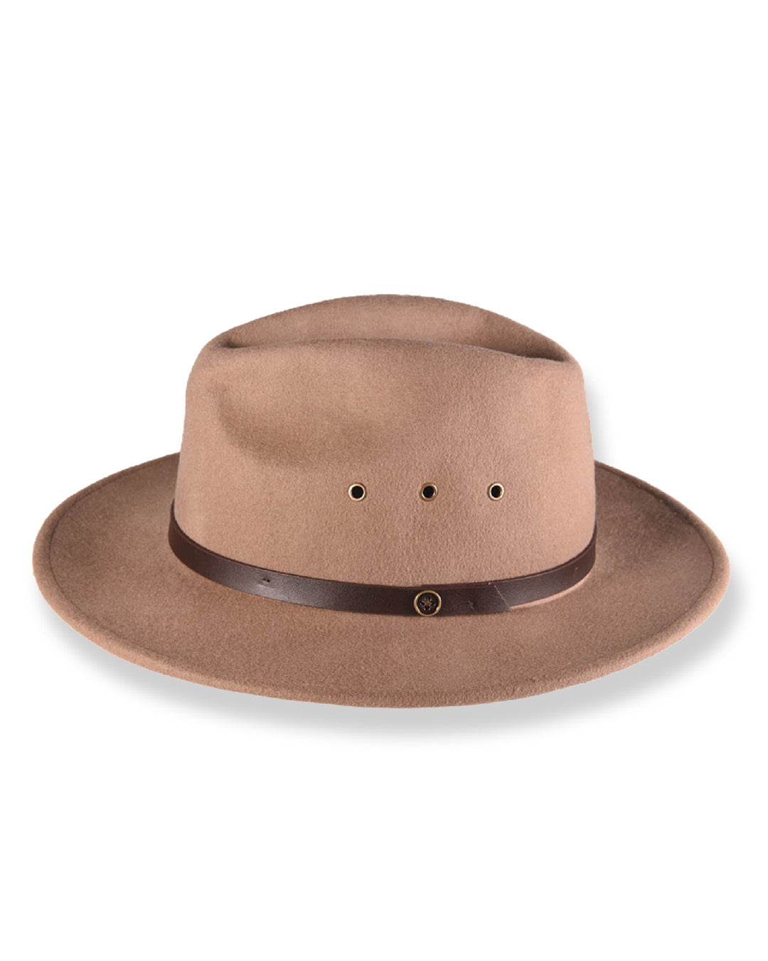 Tan Felt Hat by fallenbrokenstreet on a white background