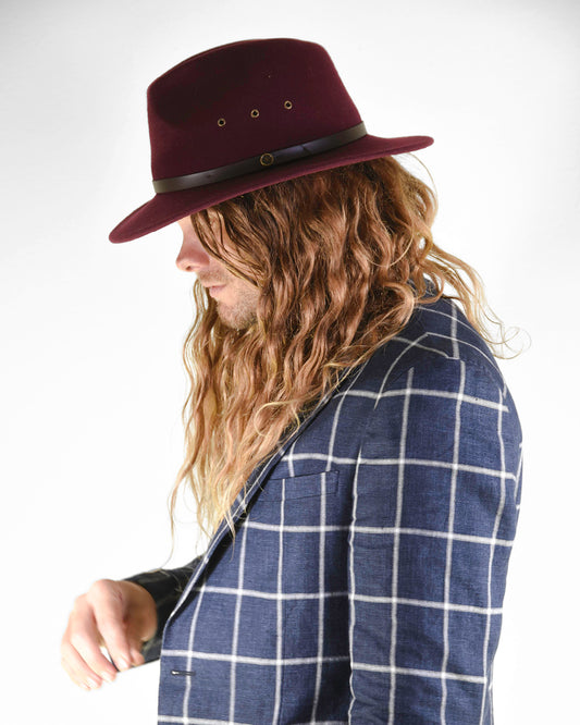The RataTat Felt Hat- Wine