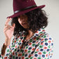 The RataTat Felt Hat- Wine