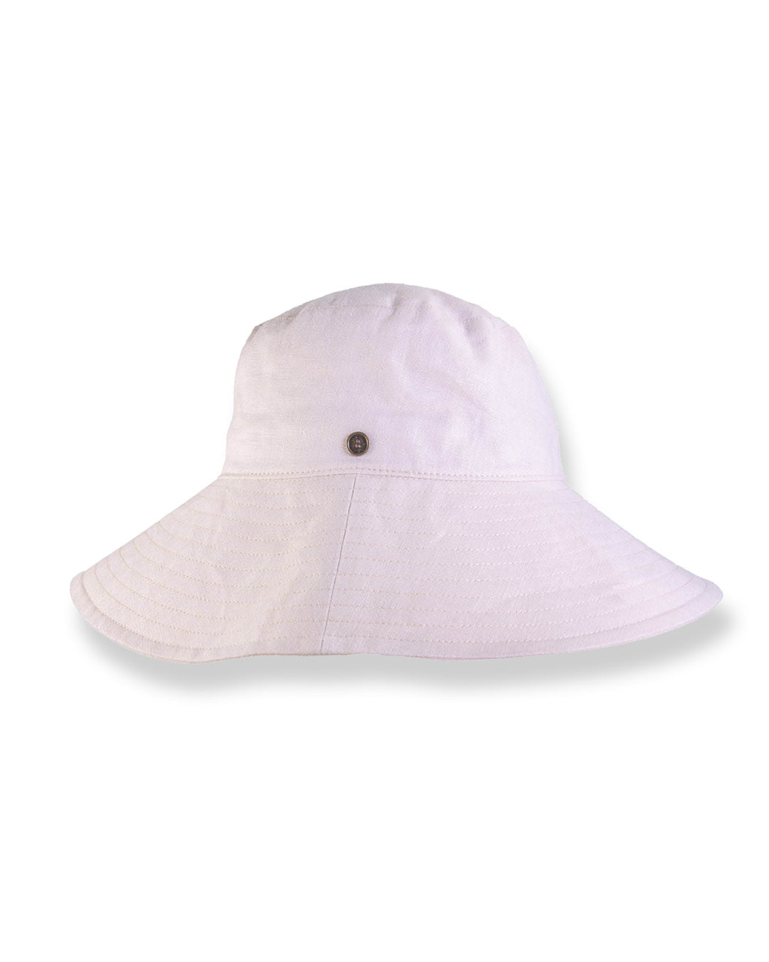 Neutral-toned Sandbar bucket hat in natural linen displayed on a flat surface. Its wide, soft brim and breathable weave are clearly visible, highlighting the casual, semi-structured silhouettea. A versatile, unisex summer hat from Fallenbrokenstreet, ideal for beach days or relaxed weekends. Lightweight and foldable for easy travel.

