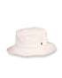 Beige bucket hat on a white background