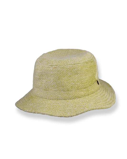 FallenBROKENstreet Saturday Bucket Hat – Lime, lightweight chenille summer hat with cotton inner band.