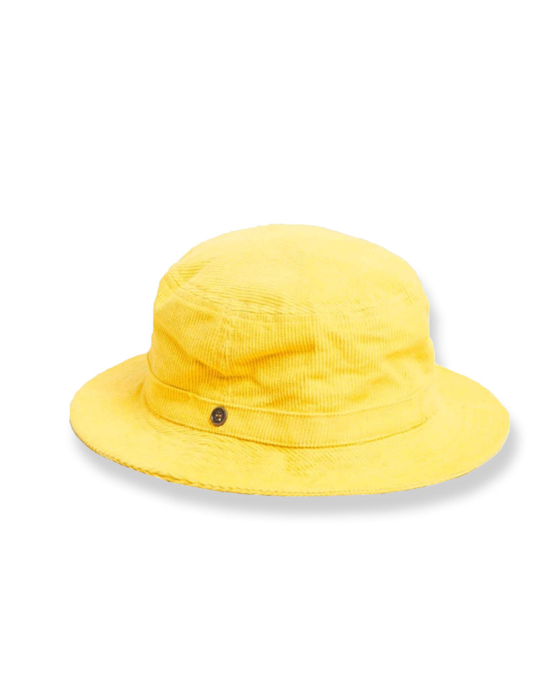 Yellow bucket hat on a white background