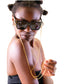 "Model wearing THE SOLAR FLARE sunglasses with chain attached"

