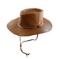 The Phoenix leather hat for kids by Fallenbrokenstreet, featuring a curved brim and adjustable chin cord.

