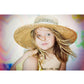 FallenBROKENstreet Sunshine Straw Hat – Kids, woven straw hat with cotton tie band.