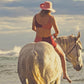 Pink Surf Hat with UPF 50+ sun protection, stash pocket, and toggle strap for secure fit.