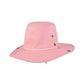 Kids Surf Hat Pink, wide brim cotton canvas with UPF 50+, toggle strap and stash pocket.