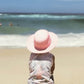 FallenBROKENstreet Surf Hat – Kids – Pink, lightweight sun hat with brim snaps and secure fit.