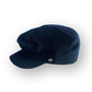 The Twist Paperboy Cap – Navy Velveteen – Kids