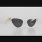 Video thumbnail showcasing The Astral Plane – Skywalker/Black sunglasses on a display stand, showing 360° view of shape, finish, and handmade detailing

