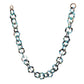SUPERNATURAL Chain – Galaxy shown in full length against a white background. Each acetate link features a unique marbled blend of cosmic blues and greens. An eye-catching accessory made for mixing and matching with eyewear styles.

