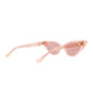 Slight aerial view of The Astral Plane Pink/Pink showing full frame and arm length with gold hinge detail


