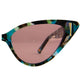 Close-up of the left lens of The Astral Plane – Galaxy/Pink sunglasses, highlighting the soft tint and angular cut of the acetate

