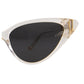 Side profile of The Astral Plane – Skywalker/Black sunglasses highlighting the soft gradient detail and dramatic upswept cat-eye lines for a chic, vintage-meets-futuristic style statement

