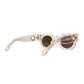 Clean side view showing amber-tinted lenses, translucent arm, and gold-plated detailing of The Cosmos by Fallenbrokenstreet. Optimized to highlight material quality and chain attachment compatibility. A must-have ecommerce angle.