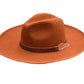 Chapeau Large en Feutre The Desperado - Orange Brûlé
