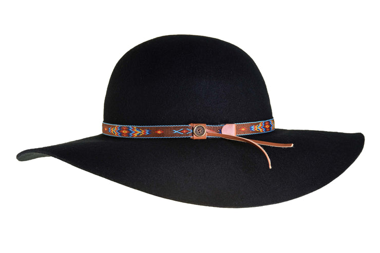 The Little Hippie Floppy Felt Hat - KIDS - BLACK