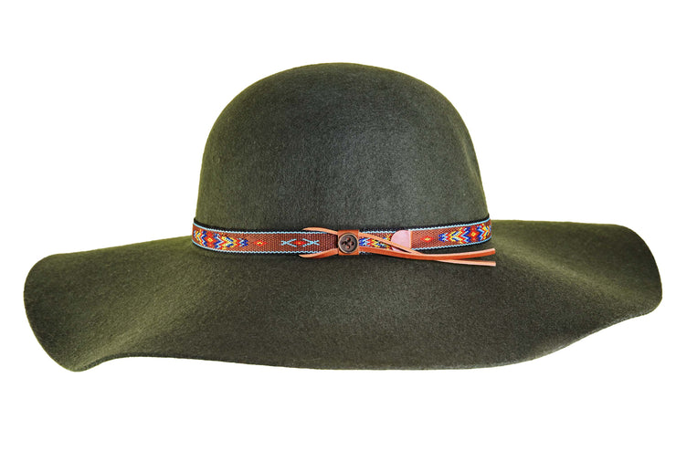 The Little Hippie Floppy Felt Hat - Forest Green