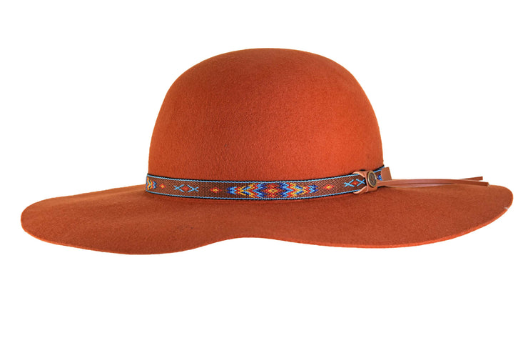 The Little Hippie Floppy Felt Hat - Rusty Orange