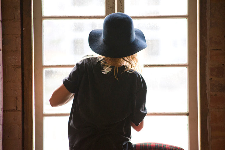 the janis, brushed wool felt, brown, fallen broken street, byron fashion, australian hat, australia, hat, byron bay, hat shop