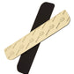 Two strips of hat filler, one with adhesive side visible and the other with a patterned side, presumably to be placed inside a hat to adjust its size.