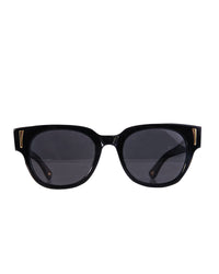 Black acetate sunglasses with polarised lenses by FallenBROKENstreet – front product view