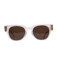 NYX Skywalker sunglasses by FallenBROKENstreet – white acetate frame with bronze polarised lenses


