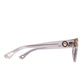 Close-up of NYX Skywalker sunglasses arm – gold detailing and acetate finish

