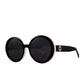Round black sunglasses with white acetate backing – THE ORBIT by Fallenbrokenstreet

