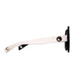 Close-up of THE ORBIT sunglasses side arm featuring gold emblem and polarised lens edge.

