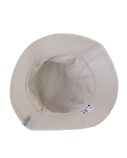 100% recycled bucket hat interior view

