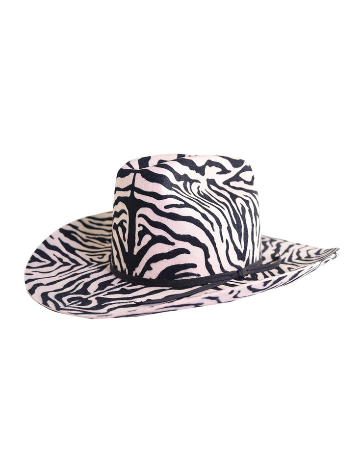 The Ruby Felt Hat - Zebra