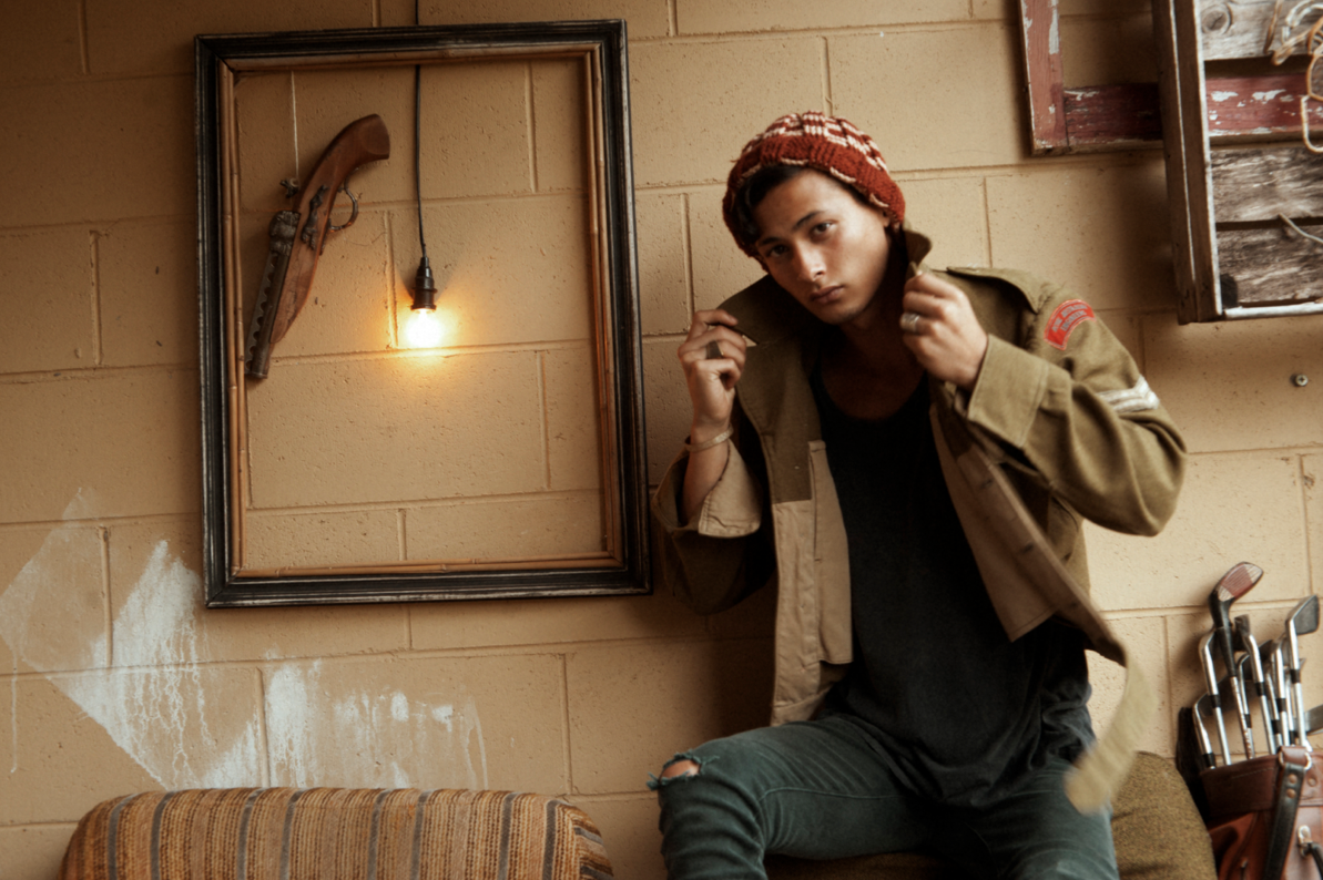 The Transcend Stripe Beanie Maroon and Beige fallenBROKENstreet