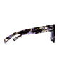 "Side view of THE SOLAR FLARE Moondust sunglasses showing marbled frame"

