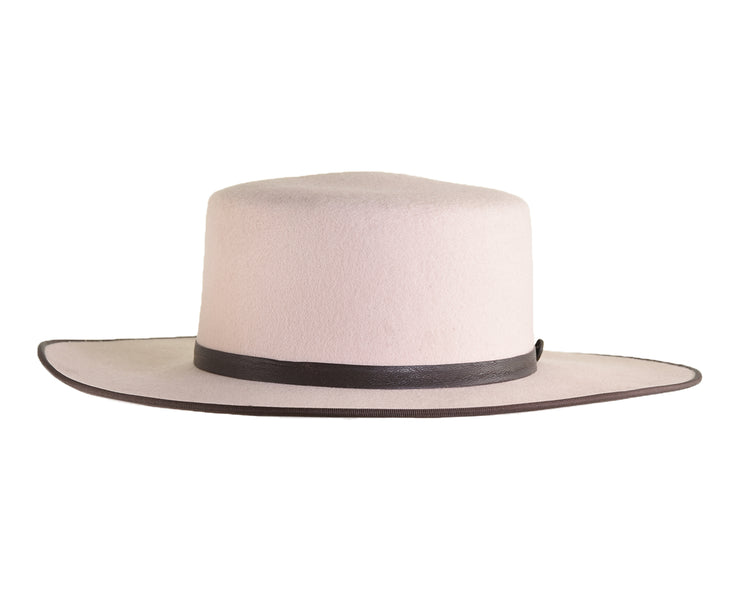 The TripTych Series Felt Hat - Square - Ivory/Brown
