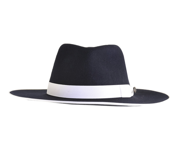 The TripTych Series Felt Hat - Triangle - Navy/White