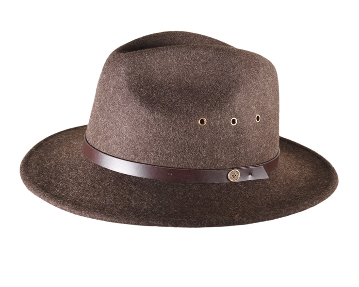 The Crushable Ratatat Felt Hat - Mottle Brown