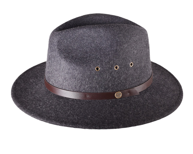 The Crushable Ratatat  Felt Hat - Mottle Black