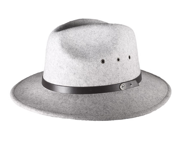 The Crushable Ratatat Felt Hat - Mottle Grey