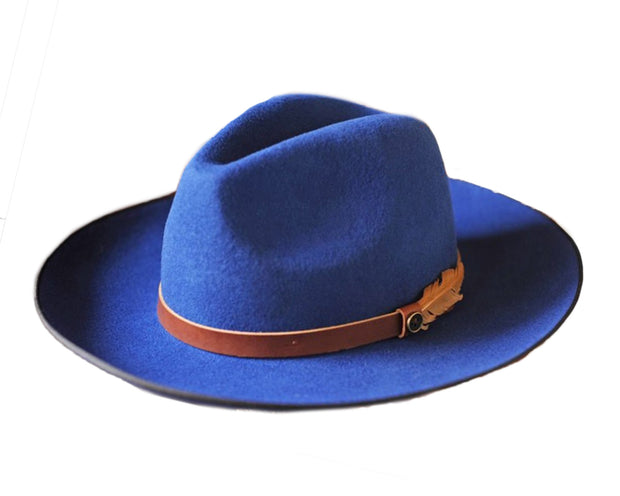 Chapeau en Feutre Desperado - Bleu Royal