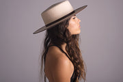 The TripTych Series Felt Hat - Square - Ivory/Brown