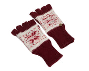 Les gants sans doigts - Cosy Maroon