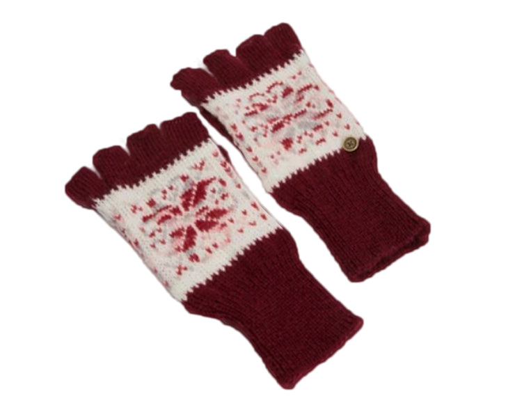 The Fingerless Gloves - Cosy Maroon